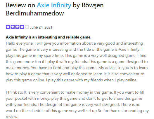 Is Axie Infinity a Scam Positive Reviews