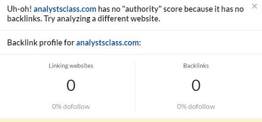 Analysts Class review Is Analysts Class a Scam website backlinks