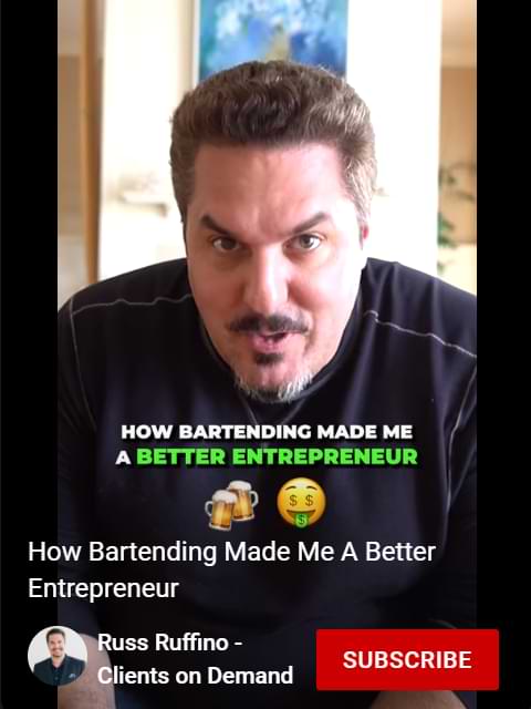 russ rufino scam youtube video about bartending