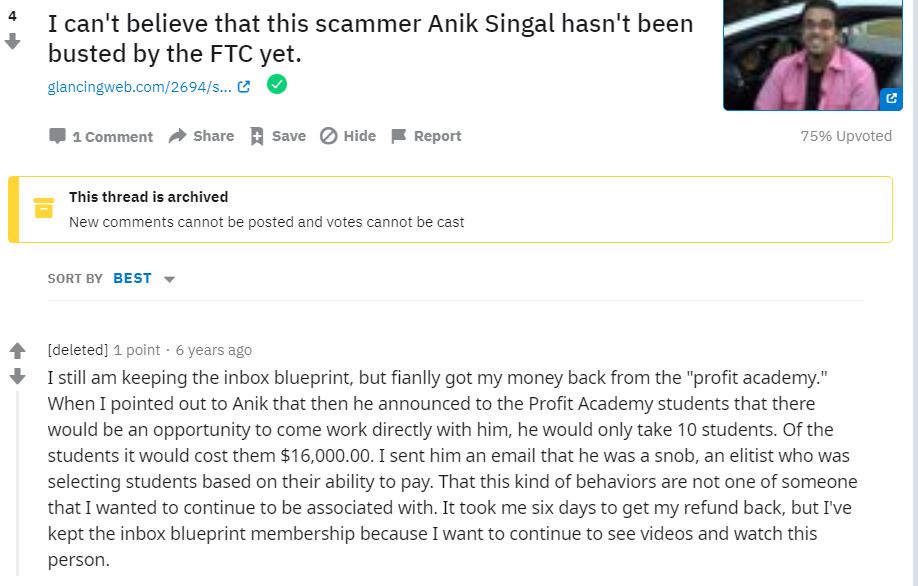 Anik Singal: A Scam? [Finding Out If Anik Singal Is A Scam] reddit