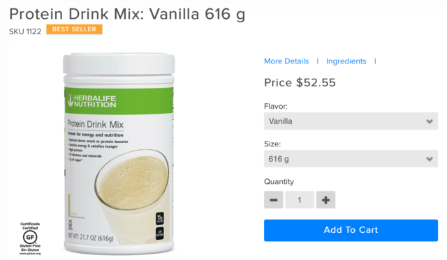 Can You Make Money Selling Herbalife - Herbalife Protein Mix-Retail Price