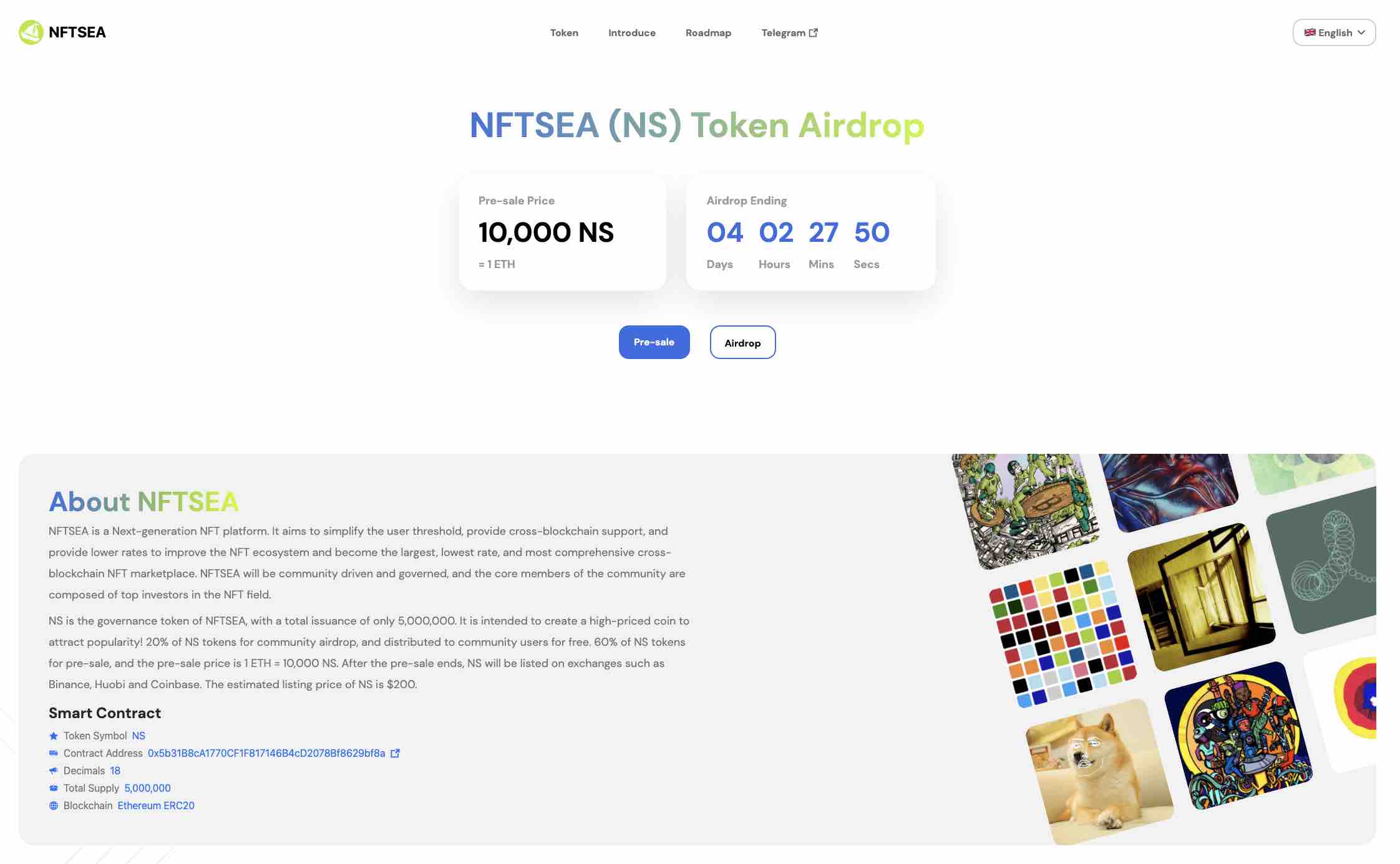 what is nftsea new website