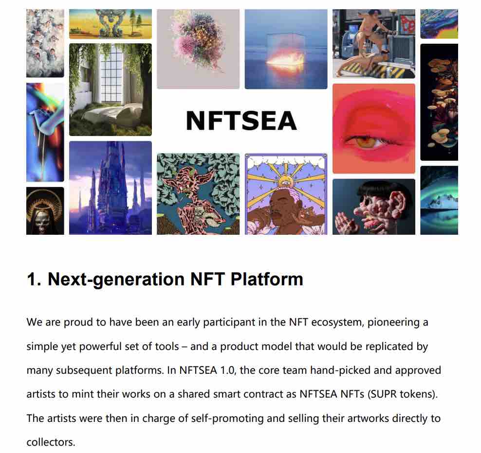 what is NFTsea nft white 1