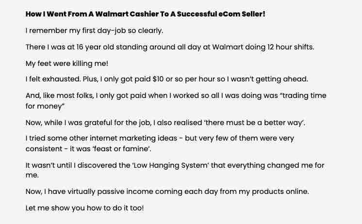 Is Low Hanging System A Scam cashier walmart job