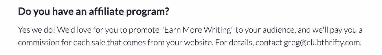 Earn more writing review affiliate option
