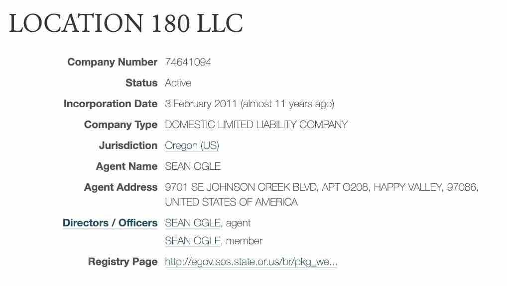 What is location rebel Location 180 LLC registered company