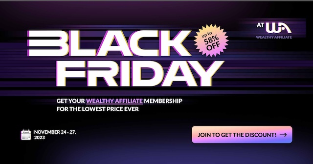 Wealthy Affiliate Black Friday