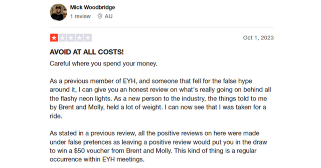 is eyh academy a scam? trustpilot review